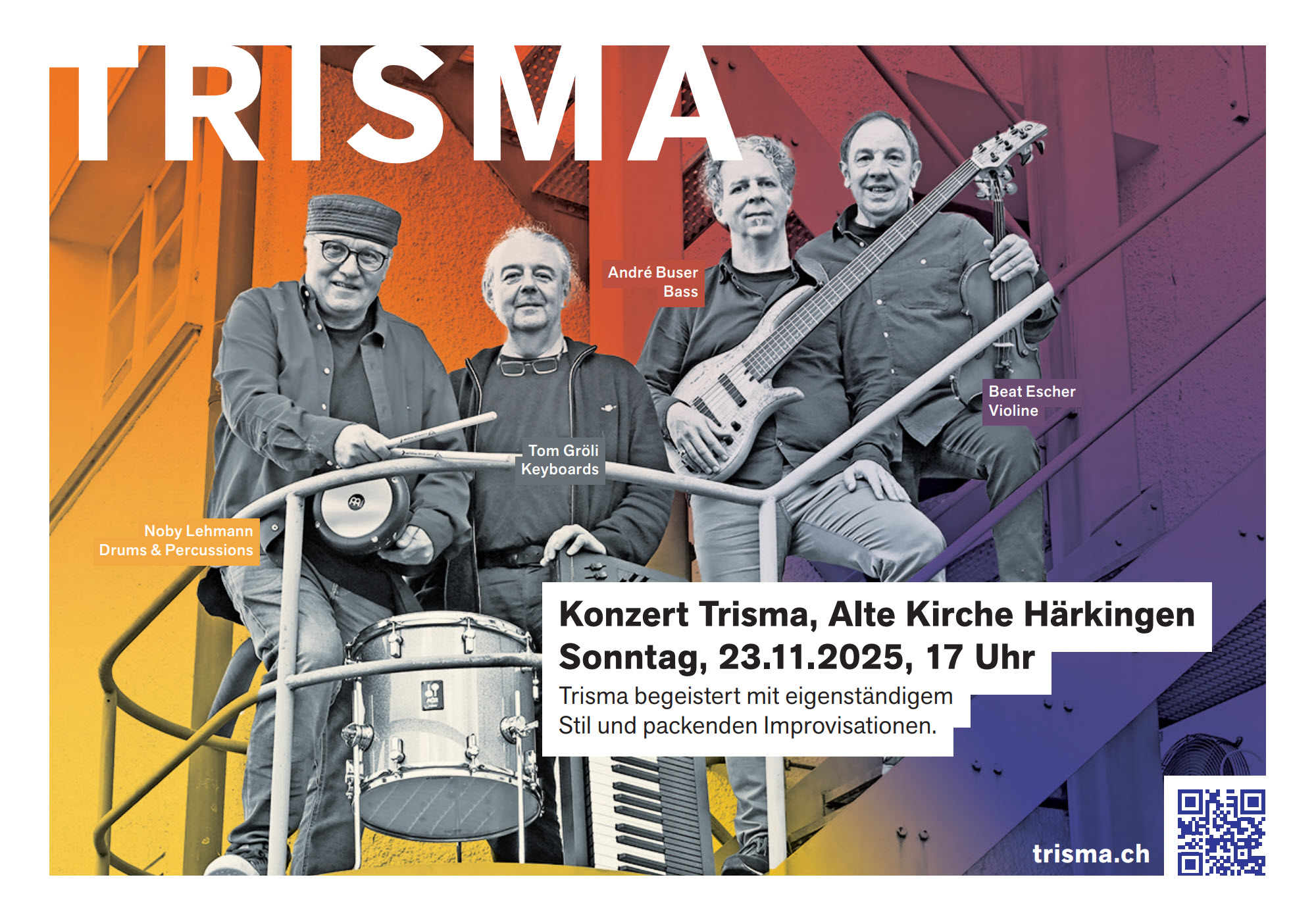 Konzert Trisma, Alte Kirche Härkingen Sonntag, 23.11.2025, 17 Uhr